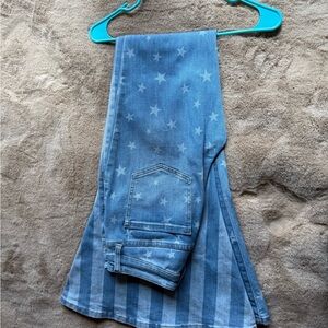 Shyanne Blue Star Pattern Flare Jeans
